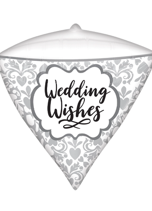 17in Anagram UltraShape Diamondz® Wedding Wishes Balloon - Joker Party Supply