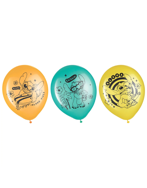 12in Amscan Stitch Latex Balloon 6ct - Joker Party Supply
