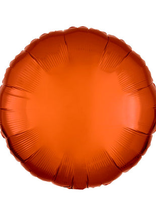Globo redondo naranja con anagrama de 18 pulgadas
