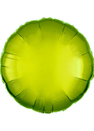 Globo redondo verde lima con anagrama de 18 pulgadas