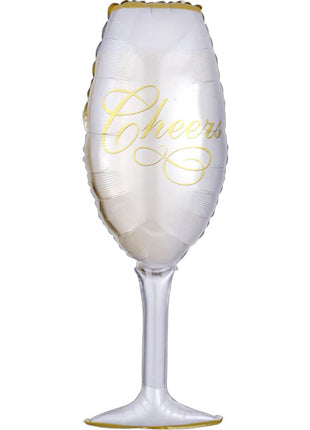 38in Anagram Champagne Glass Balloon - Joker Party Supply