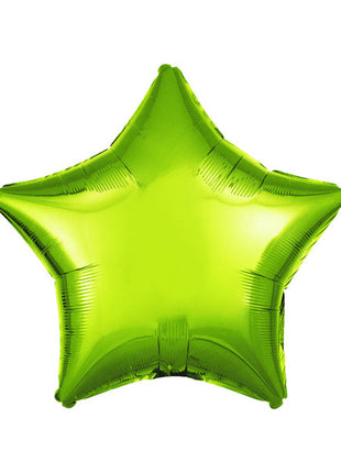 Globo de estrella verde lima con anagrama de 18 pulgadas