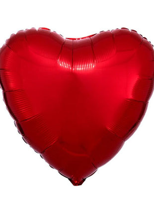 Globo de corazón rojo con anagrama de 18 pulgadas