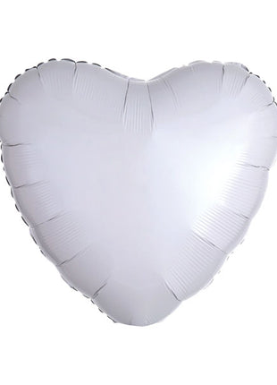 Globo de corazón blanco con anagrama de 18 pulgadas