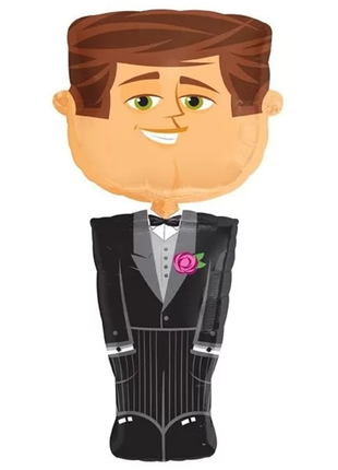50in Anagram Airwalker Groom Balloon - Joker Party Supply