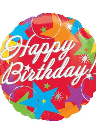 18in Anagram bursting Birthday Stars Balloon