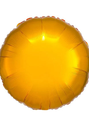 Globo redondo dorado con anagrama de 18 pulgadas