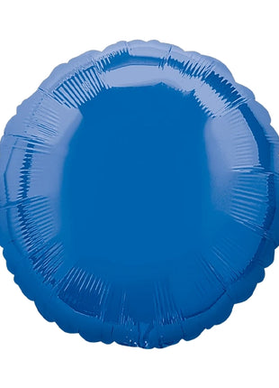 18in Anagram Solid Dark Blue Circle Balloon