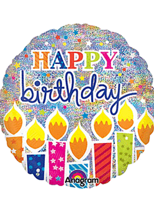 32in Anagram Shimmer Birthday Candles Balloon - Joker Party Supply
