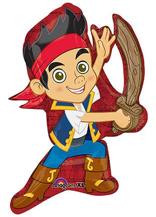 Globo de anagrama de Jake y los piratas del país de Nunca Jamás de 31 pulgadas