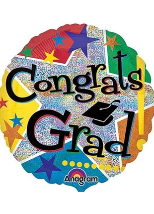 Globo de estrellas con anagrama de 32 pulgadas "Felicitaciones Graduación"