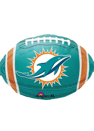 Globo de fútbol americano de los Miami Dolphins con anagrama de 18 pulgadas