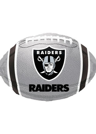 Globo de fútbol americano de los Raiders de Las Vegas con anagrama de 18 pulgadas