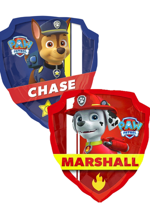 27in Anagram Paw Patrol Chas & Marshall Balloon - Joker Party Supply