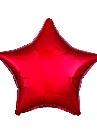 Globo de estrella roja con anagrama de 18 pulgadas