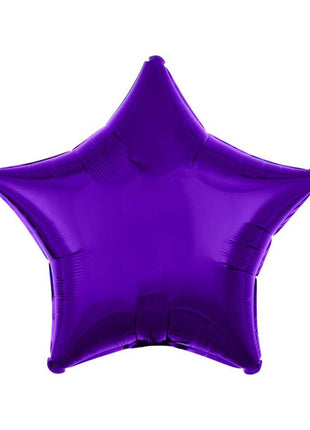 Globo con anagrama de estrella morada de 18 pulgadas