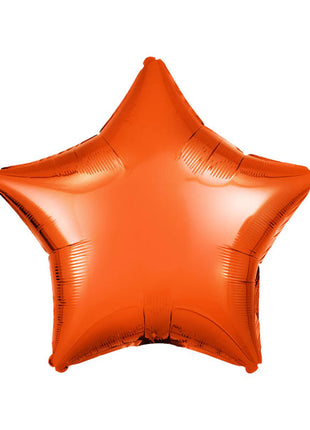Globo de estrella naranja con anagrama de 18 pulgadas