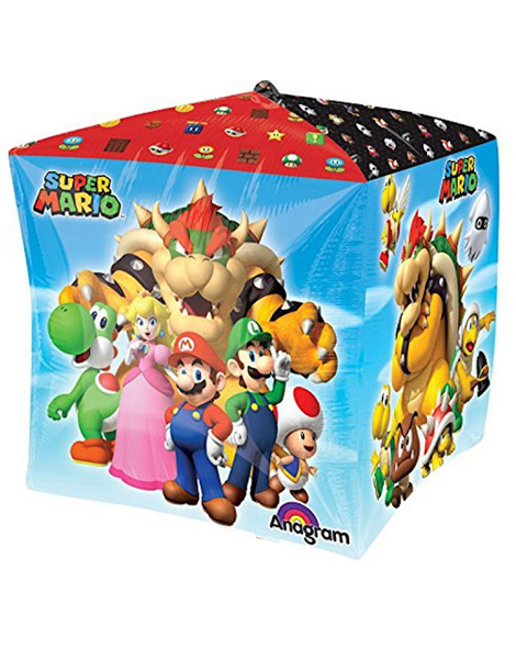 15in Anagram Super Mario Bros Cubez Balloon - Joker Party Supply
