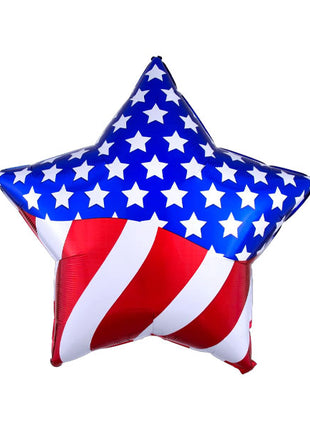 28in Anagram American Flag Star Balloon - Joker Party Supply