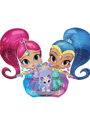 44in Anagram Airwalker Shimmer And Shine Balloon - Joker Party Supply