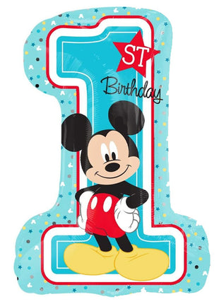 28in Anagram Mickey 1st Birthday Balloon - Joker Party Supply