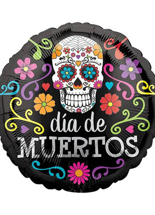18in Anagram Colorful Dia De Muertos Balloon