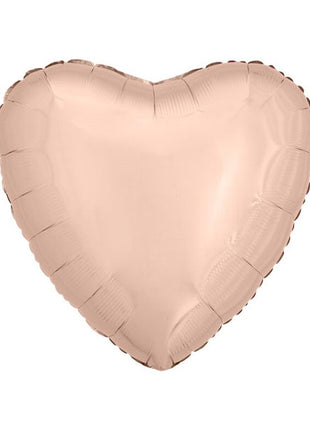 Globo con forma de corazón de oro rosa con anagrama de 18 pulgadas