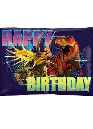 Globo de feliz cumpleaños de Jurassic World de 18 pulgadas con anagrama
