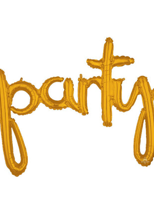 39in Anagram Air-Filled Gold Party Phrase Balloon - Joker Party Supply