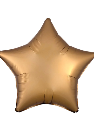 Globo de estrella dorada satinada con anagrama de 18 pulgadas