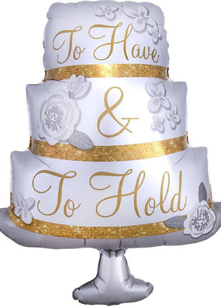 28in Anagram To Have and To Hold Wedding Cake Balloon - Joker Party Supply