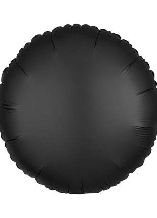 Globo redondo de satén ónix con anagrama de 18 pulgadas