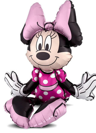 Globo de Minnie Mouse sentada con anagrama de 19 pulgadas