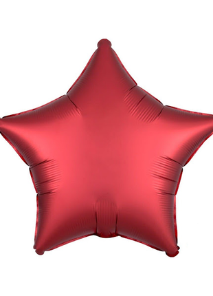 Globo de estrella de sangría satinado con anagrama de 18 pulgadas