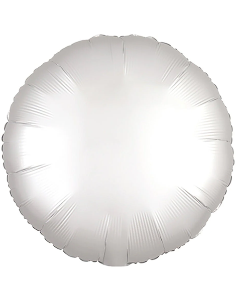 18in Anagram Satin White Round Balloon