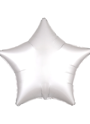 Globo de estrella de satén blanco con anagrama de 18 pulgadas