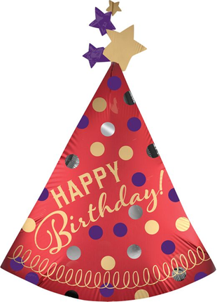 27in Anagram Satin Red Party Hat Balloon - Joker Party Supply