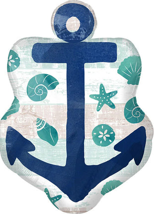 30in Anagram Anchor Sea & Sun Balloon - Joker Party Supply