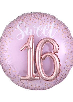 27in Anagram Sixteen Blush Balloon - Joker Party Supply