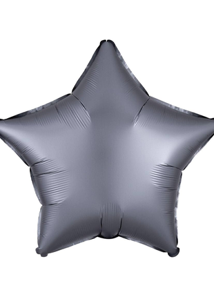 Globo de estrella de grafito satinado con anagrama de 18 pulgadas