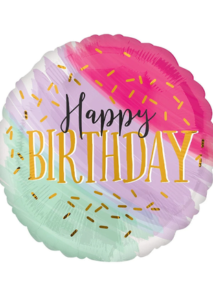 28in Anagram Water Color Birthday Balloon - Joker Party Supply