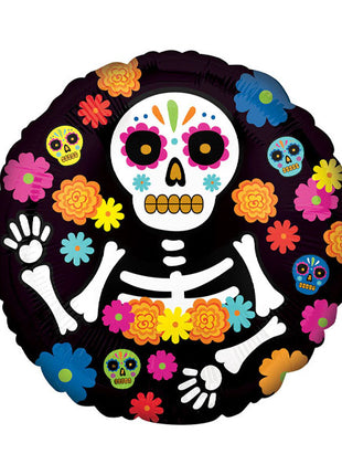 18in Anagram Day Of The Dead Skeleton Balloon