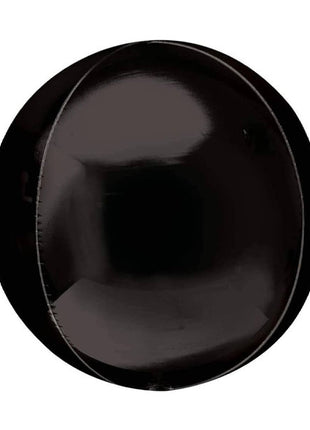 Globo orbe gigante negro con anagrama de 21 pulgadas (3 unidades)