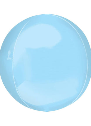 Globo orbe jumbo azul pastel con anagrama de 21 pulgadas (3 unidades)