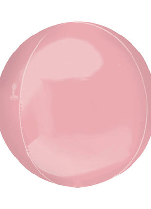 Globo orbe jumbo rosa pastel con anagrama de 21 pulgadas (3 unidades)