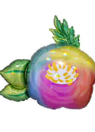 30in Anagram Holographic Iridescent Beautiful Flower Balloon - Joker Party Supply
