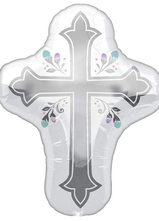 28in Anagram Holy Day Cross Balloon - Joker Party Supply