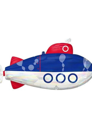 34in Anagram Iridescent Submarine Balloon - Joker Party Supply