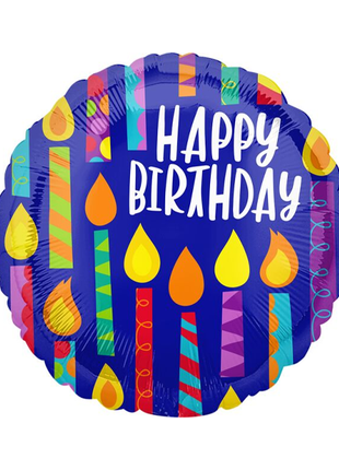 28in Anagram Happy Birthday Candles Balloon - Joker Party Supply