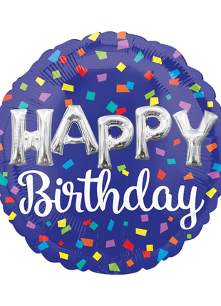 28in Anagram Happy Birthday Confetti Balloon - Joker Party Supply